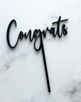 Congrats Wooden Cake Topper