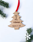 Engraved Wooden Tree Ornament