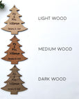 Engraved Wooden Tree Ornament