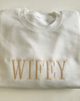 Wifey Embroidered Sweatshirt