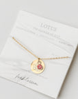 Birth Flower Necklace with Birth Stone | 18k Gold-Plated