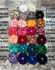 Satin flower color option chart displayed.