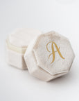 White Velvet Ring Box