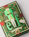 Elf themed playing cards deck with illustrated holiday characters.