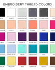 Embroidery thread colors chart option image.