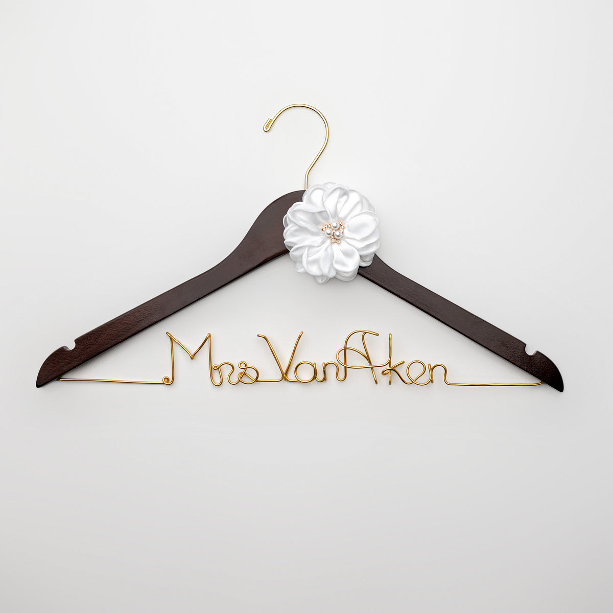 coat hanger for wedding dress Bride with Satin Flower Gift Deep Green Polyester Midi SCHL001594_B_XL our hangers guarantee that Ladies Size:10