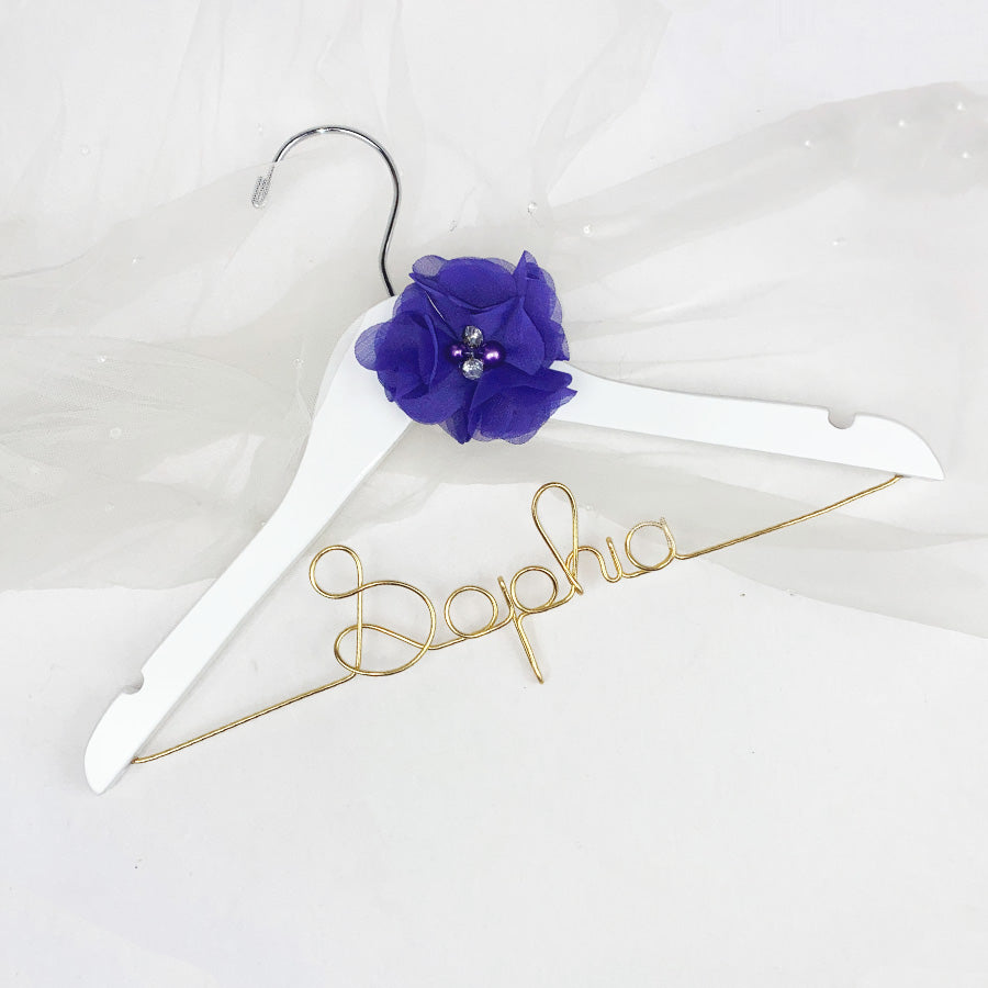Personalized Flower Girl Wedding Hanger | Foxblossom  Foxblossom Co.