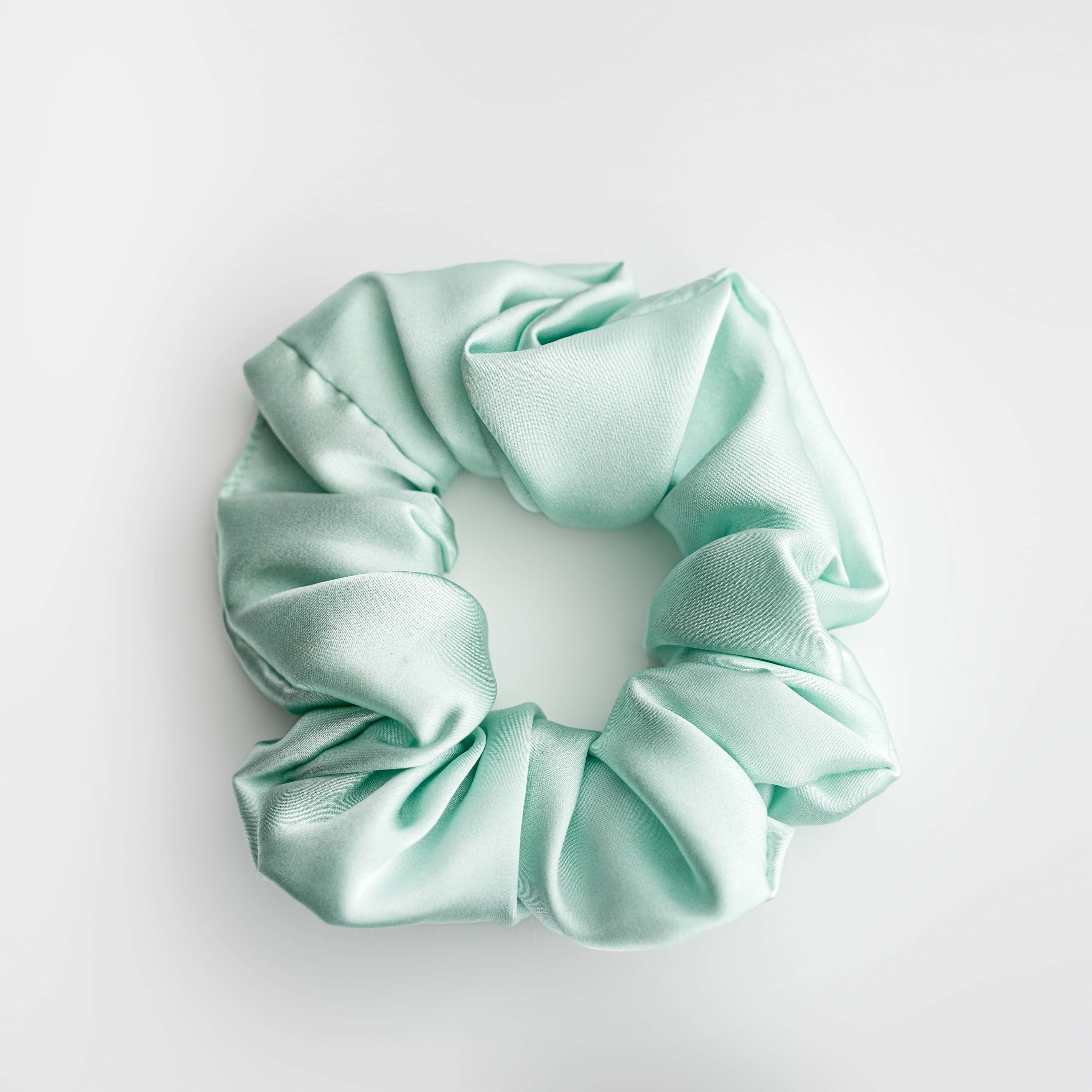 Mint Green Silk Scrunchie Gift | Foxblossom – Foxblossom Co.