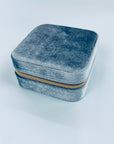 Image of dusty blue jewelry box closed
