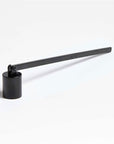 black candle snuffer featured on a white background.
