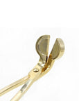 Candle wick trimmer, Approx. 7" in length, Stainless steel with gold metal finish trimming edge shown in the picture.