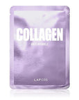 Lapcos Collagen Mask, Collagen anti-wrinkle mask in lavender pouch.