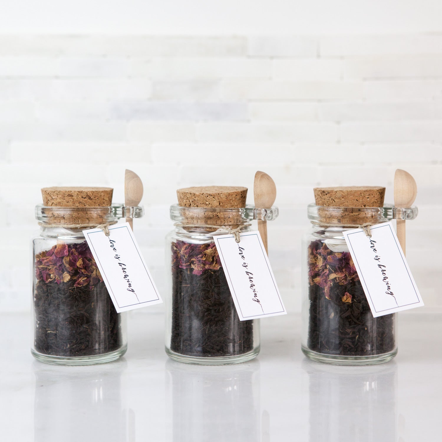 DIY "Love is Brewing" Tea Party Bridal Shower Favors (With Free Printables)!