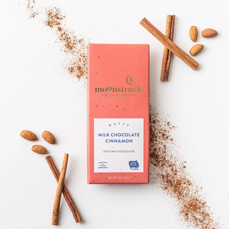 Moonstruck Nutty Milk Chocolate Cinnamon Bar