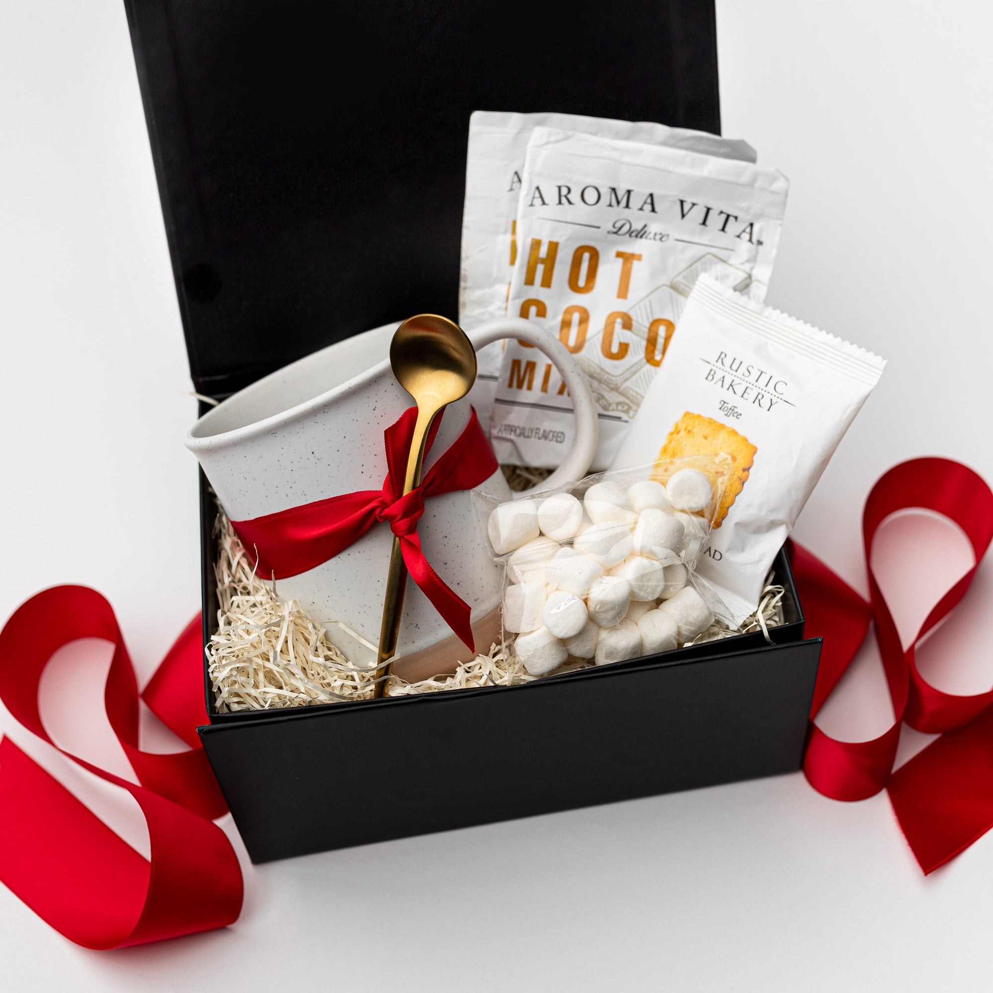 hot Cocoa Holiday Gift Box, Corporate Gifting, Client Gifts, Hot Chocolate Gift Basket
