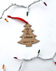 Engraved Wooden Tree Ornament