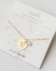 Birth Flower Necklace with Birth Stone | 18k Gold-Plated
