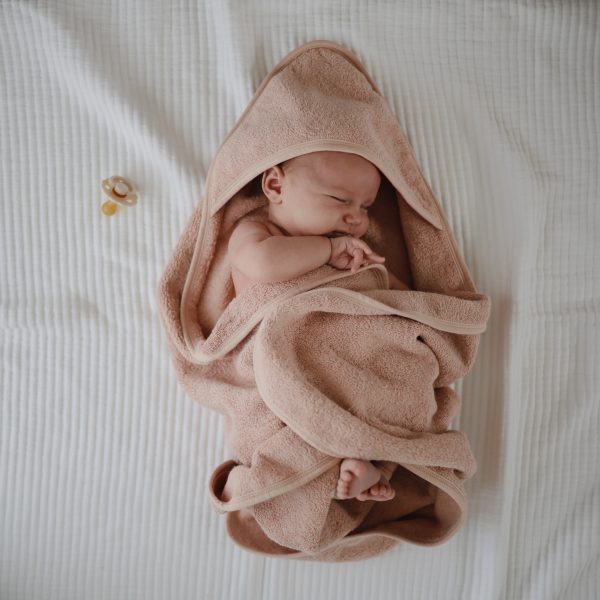Organic Cotton Baby Hooded Towel | Blush