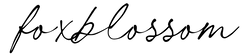 foxblossom black text logo transparent