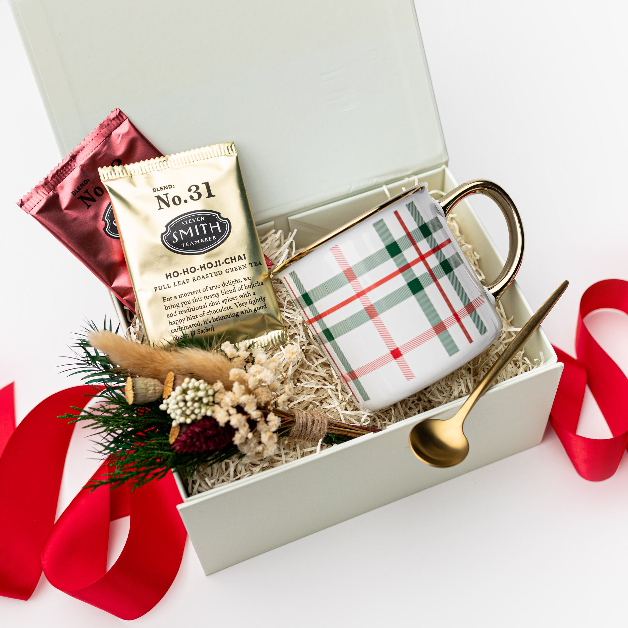 Holiday Tea Gift Box, Christmas Tea Gift Basket, Gifts for Her