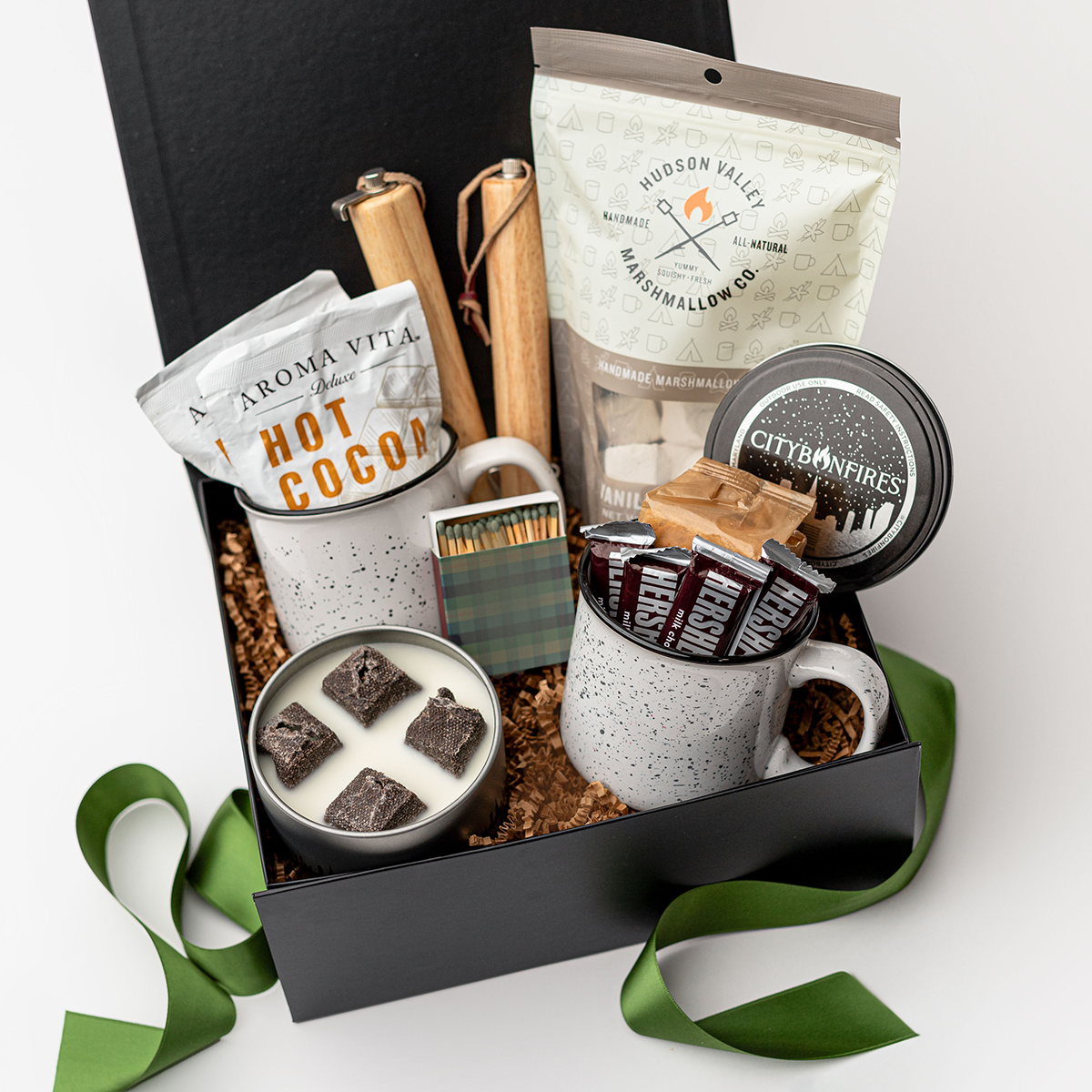 S'mores and Cocoa Holiday Gift Box, Holiday Gift Baskets for Couples, Group Gifts, Corporate Gifting