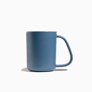 Blue mug on a white background