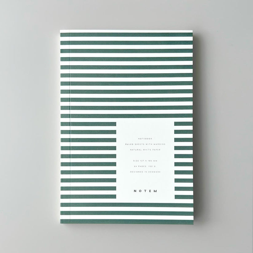 Dark Green stripes Pocket notebook Notebook 