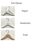 Custom engraved hanger options chart.