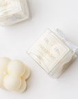 personalized mini bubble candle in clear gift box — foxblossom