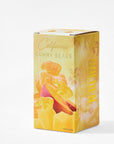 Box of California Gummy Bears with a yellow background