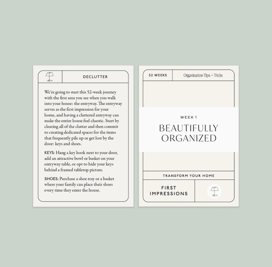 Beautifully Organized in 52 Weeks Card Deck