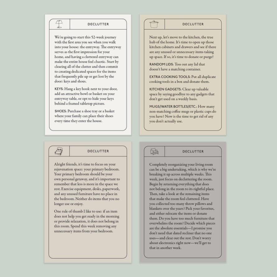 Beautifully Organized in 52 Weeks Card Deck