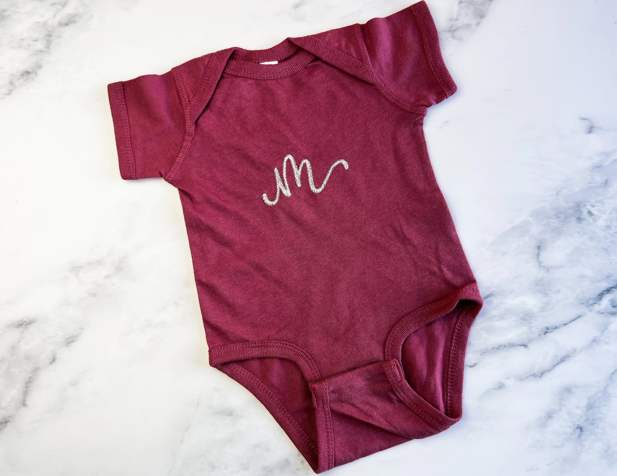 Initial Embroidered Onesie