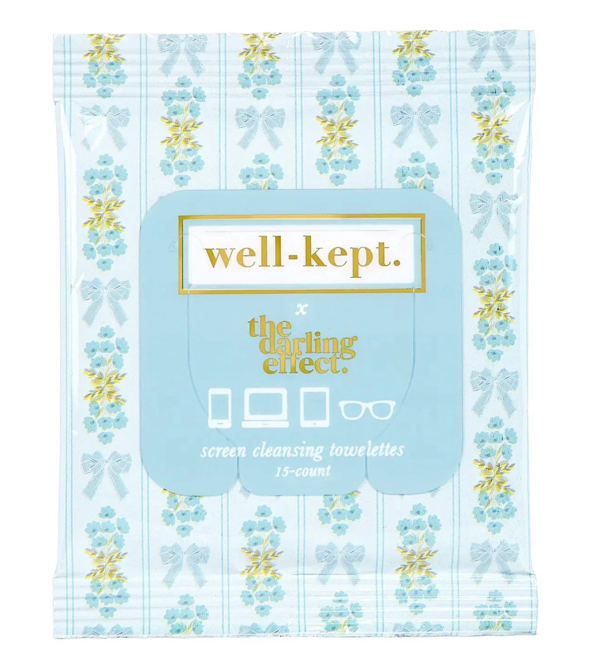 Jane screen cleansing towelettes in small individual packets for cleaning electronics.