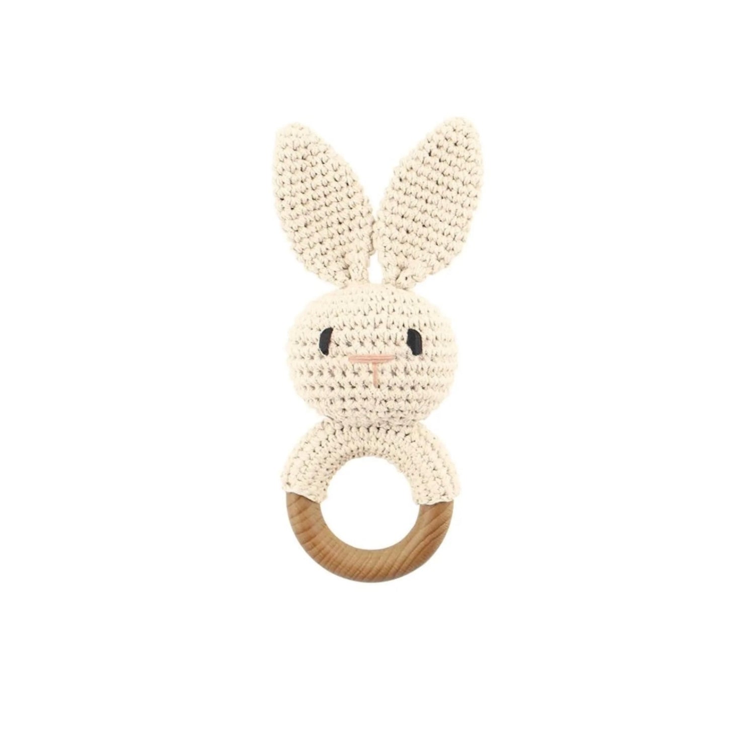 Bunny Baby Rattle | Crochet Baby Toy | Foxblossom – Foxblossom Co.