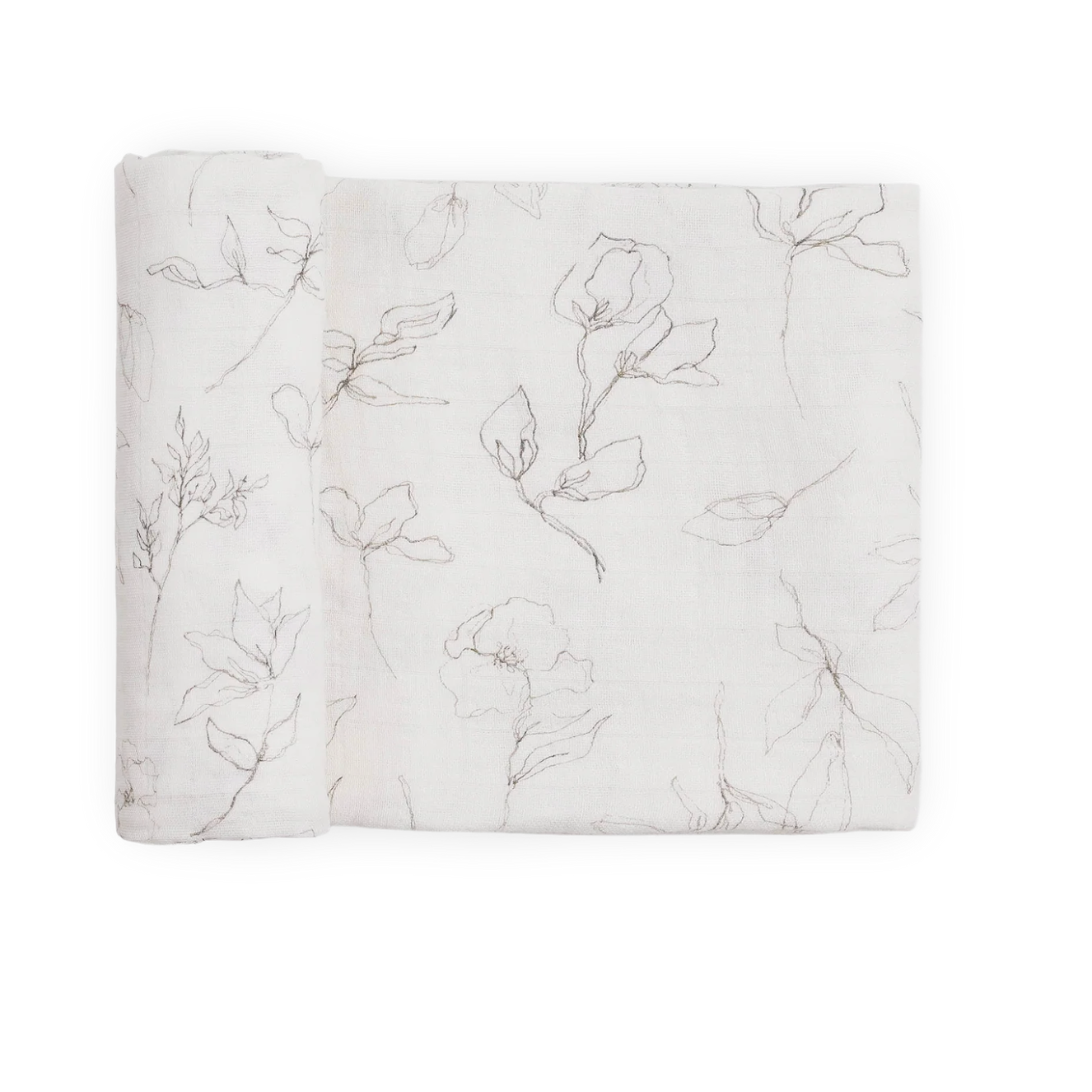Floral patterned fabric swatch on a white background