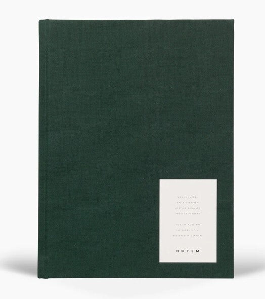 Forest Green Medium Hard Cover Notebook 