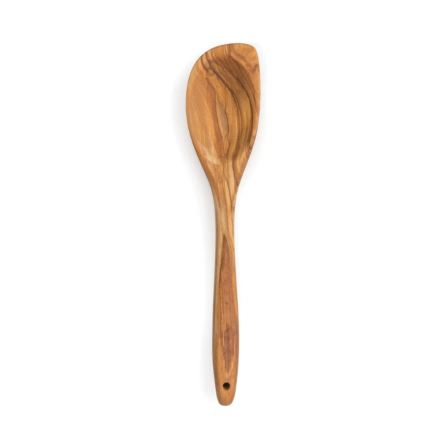 Wooden spoon on a white background