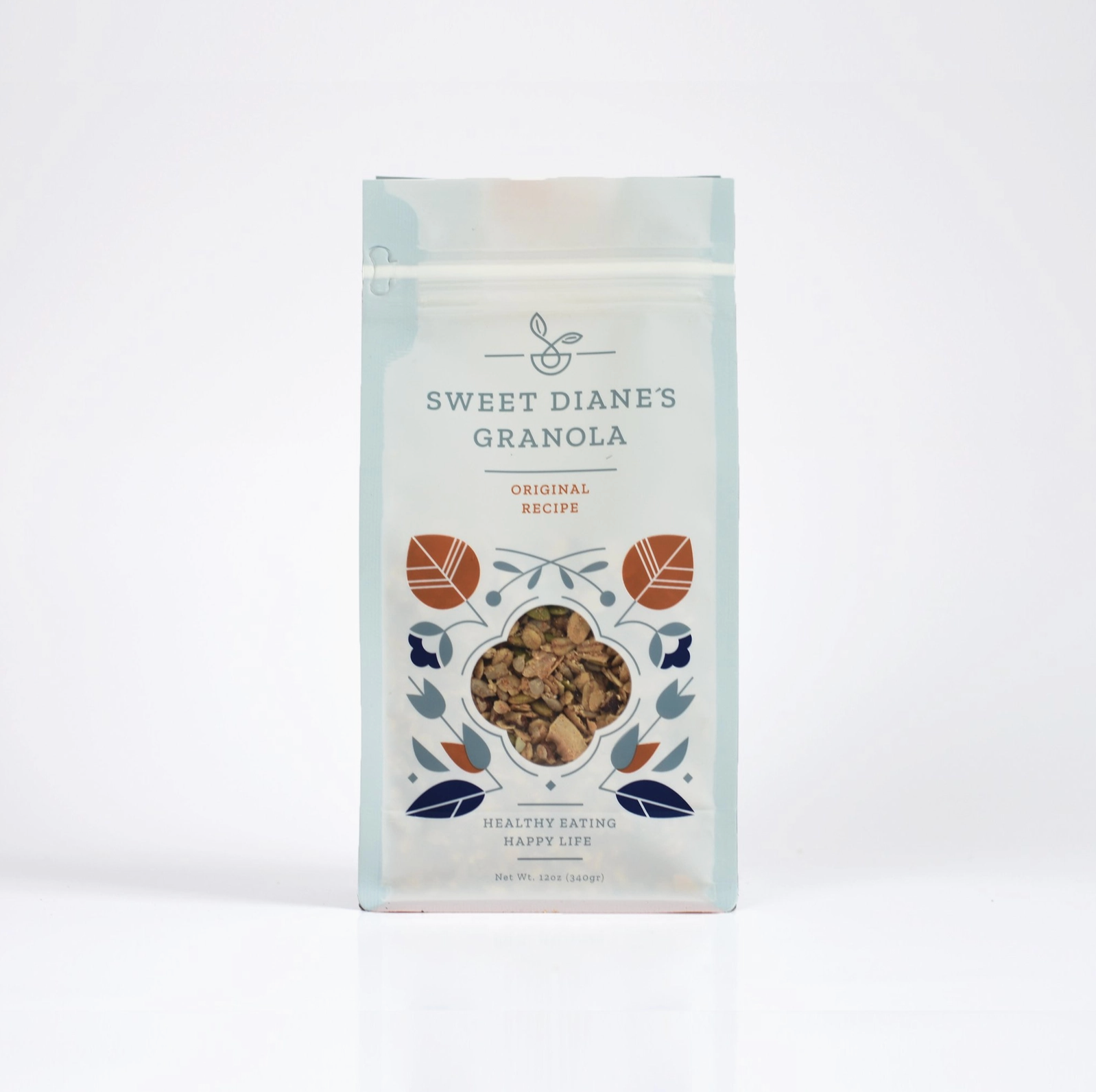 Package of Sweet Diane's Granola on a white background