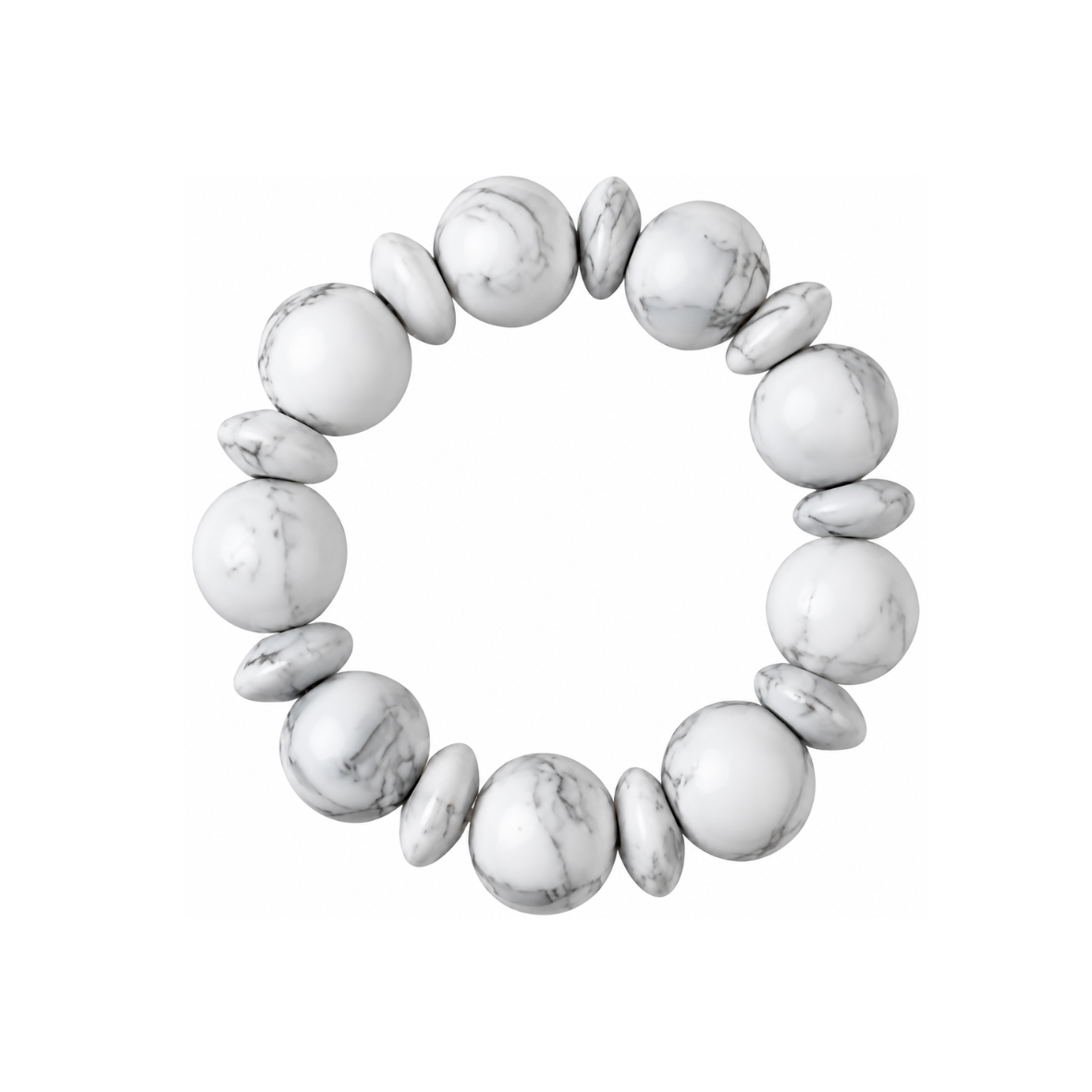 Adelia marble teething ring & bracelet from Three Hearts Co on a white background. 