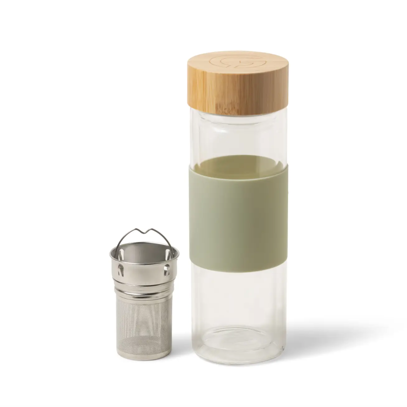 Image of tea tumbler with the strainer outside