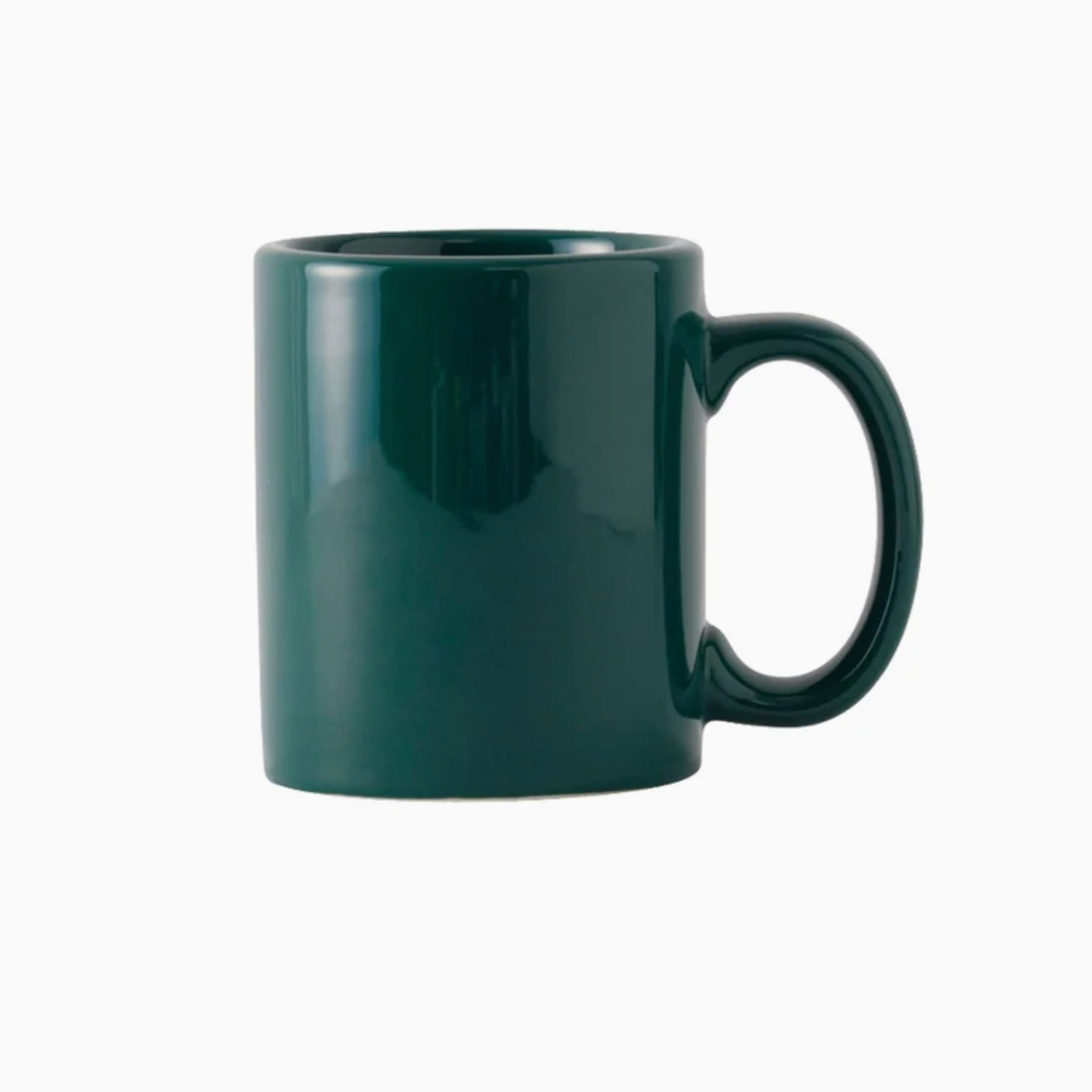 Dark green mug on a white background