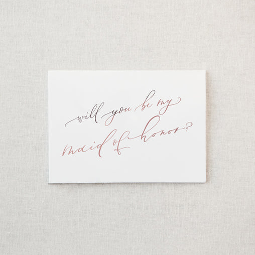 Will you be my maid of honor greeting cards is featured. 