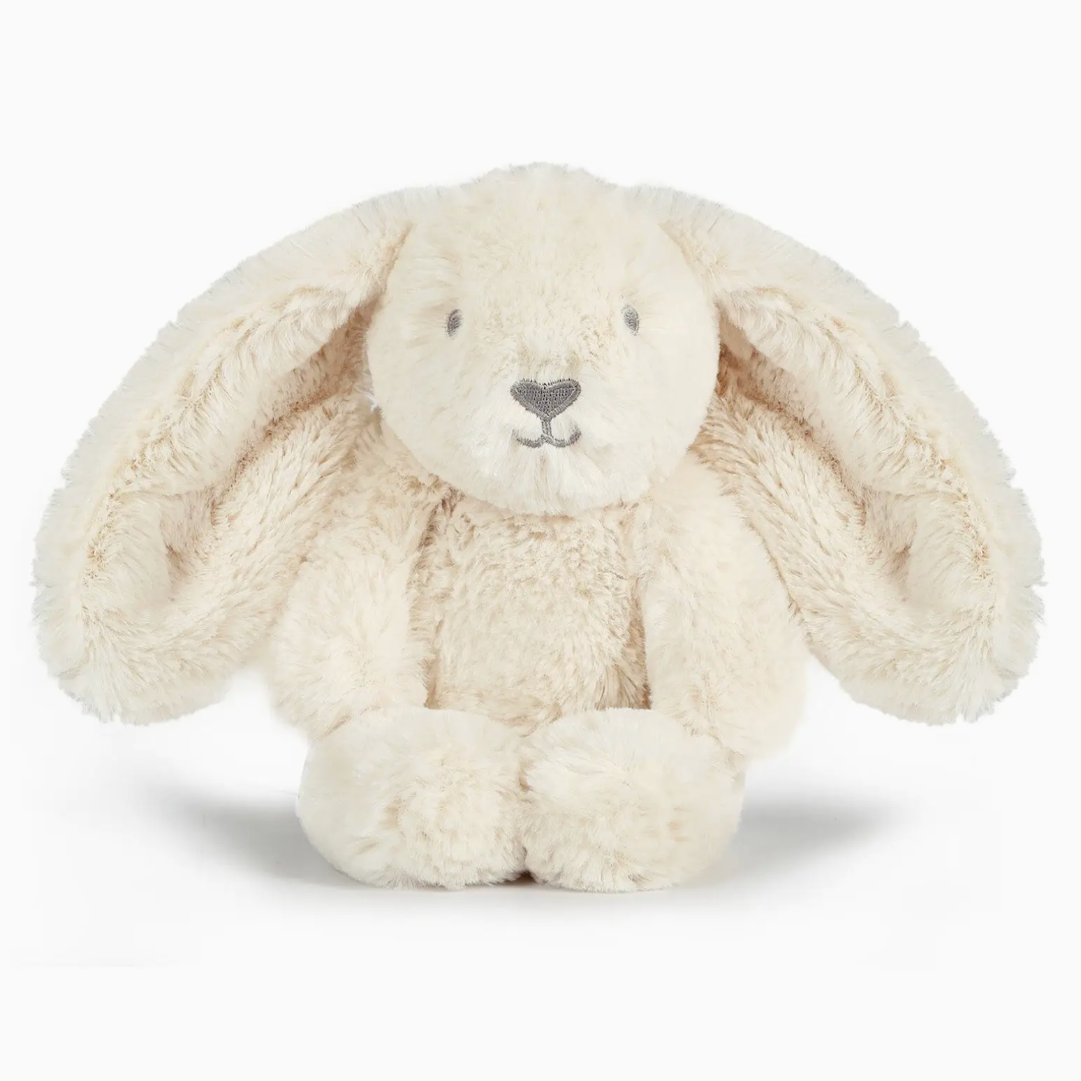 Plush bunny toy on a white background