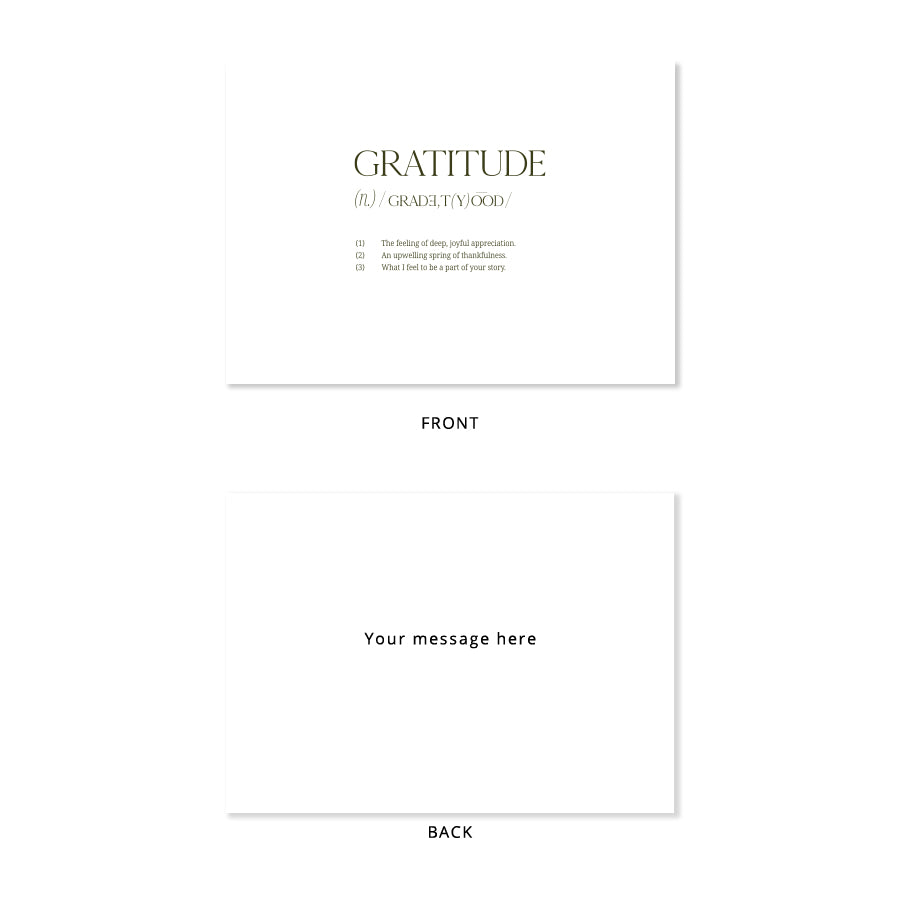 Kayla Nicole Custom Logo Box Band and GRATITUDE Insert Card
