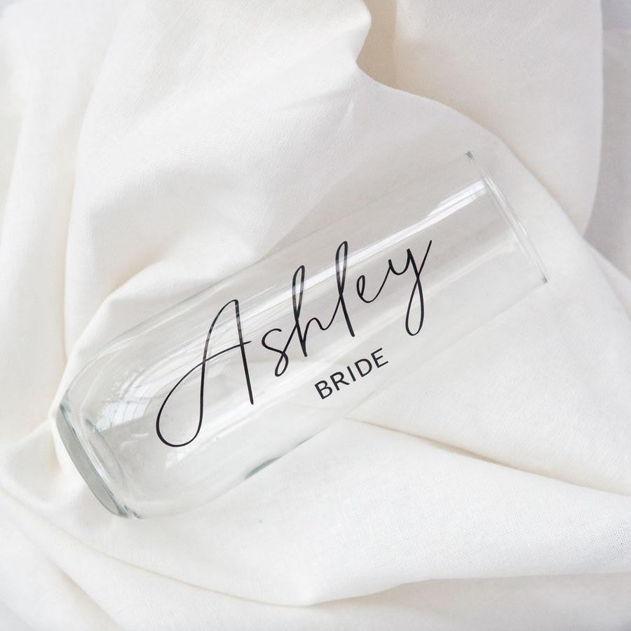 bridesmaid champagne glasses, stemless flutes, personalized bridesmaid gifts, unique bridesmaid proposal ideas, custom bridesmaid gift boxes, bridesmaid proposal ideas, wedding toast glasses