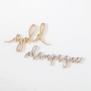 Metallic Love Cake Topper - Foxblossom Co.