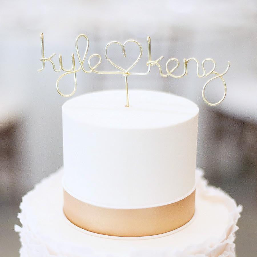 Custom Wire Cake Topper - Foxblossom Co.