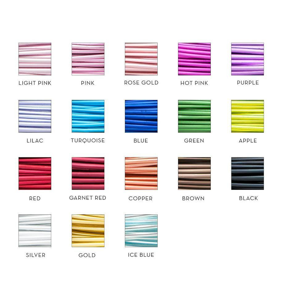 Image of color option of wire chart for custom cake topper. 