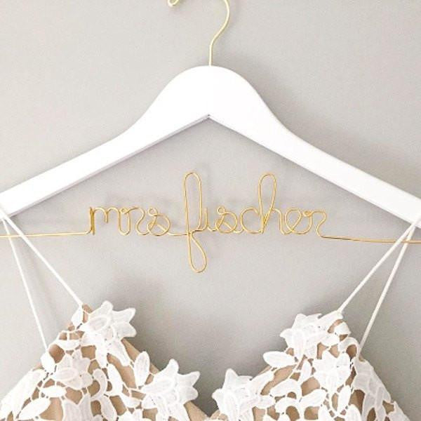 Personalized Wedding Dress Hangers - Foxblossom Co.